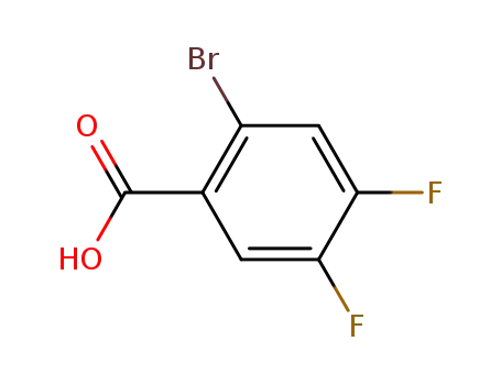 Molecular Structure of 64695-84-7 (2-BROMO-4,5-DIFLUOROBENZOIC ACID)