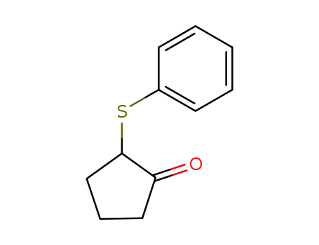 Molecular Structure of 52190-40-6 (2-(Phenylthio)cyclopentanone)