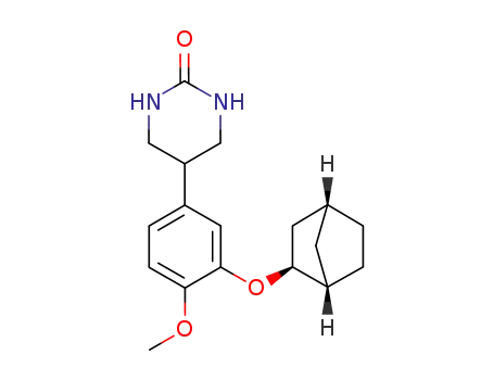 Molecular Structure of 135637-46-6 (5-[4-methoxy-3-[(2S)-norbornan-2-yl]oxy-phenyl]-1,3-diazinan-2-one)