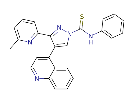 1H-Pyrazole-1-carbothioamide,3-(6-methyl-2-pyridinyl)-N-phenyl-4-(4-quinolinyl)-
