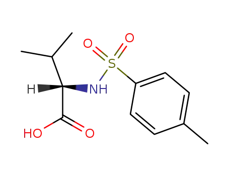 Molecular Structure of 17360-25-7 (3-METHYL-2-(TOLUENE-4-SULFONYLAMINO)-BUTYRIC ACID)
