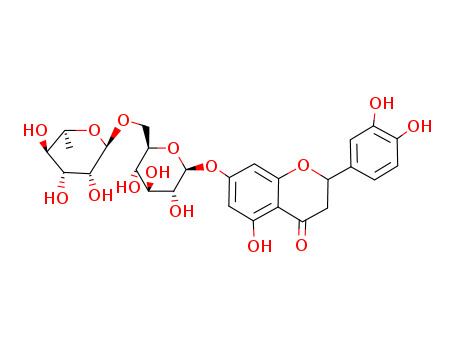 (S)-2-(3,4-Dihydroxyphenyl)-5-hydroxy-7-(((2S,3R,4S,5S,6R)-3,4,5-trihydroxy-6-((((2R,3R,4R,5R,6S)-3,4,5-trihydroxy-6-methyltetrahydro-2H-pyran-2-yl)oxy)methyl)tetrahydro-2H-pyran-2-yl)oxy)chroman-4-on