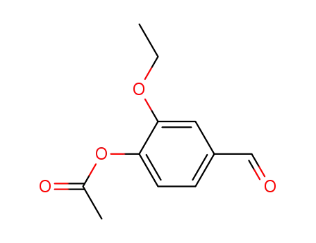 Molecular Structure of 72207-94-4 (2-ETHOXY-4-FORMYL-PHENYL ACETATE)