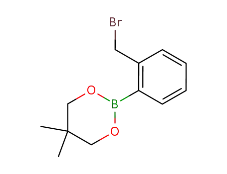 Molecular Structure of 166821-88-1 (2-[2-(BROMOMETHYL)PHENYL]-5,5-DIMETHYL-1,3,2-DIOXABORINANE)