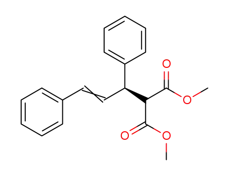 Molecular Structure of 148553-10-0 (Propanedioic acid, [(1S)-1,3-diphenyl-2-propenyl]-, dimethyl ester)