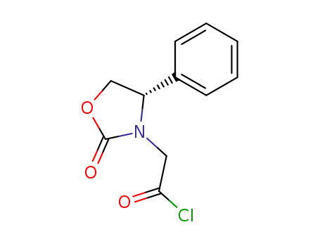 3-Oxazolidineacetyl chloride, 2-oxo-4-phenyl-, (S)-