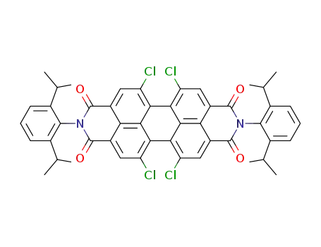 Molecular Structure of 112078-00-9 (N,N'-bis(2,6-diisopropylphenyl)-1,6,7,12-tetrachloroperylene-3,4:9,10-tetracarboxylic acid diimide)