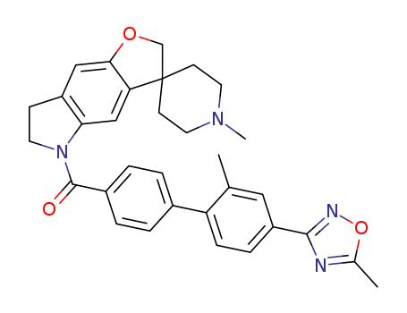 Spiro[2H-furo[2,3-f]indole-3(5H),4'-piperidine], 6,7-dihydro-1'-methyl-5-[[2'-methyl-4'-(5-methyl-1,2,4-oxadiazol-3-yl)[1,1'-biphenyl]-4-yl]carbonyl]-