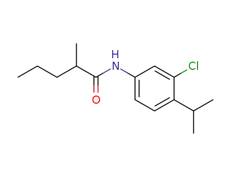 Molecular Structure of 106827-21-8 (N-[3-chloro-4-(propan-2-yl)phenyl]-2-methylpentanamide)