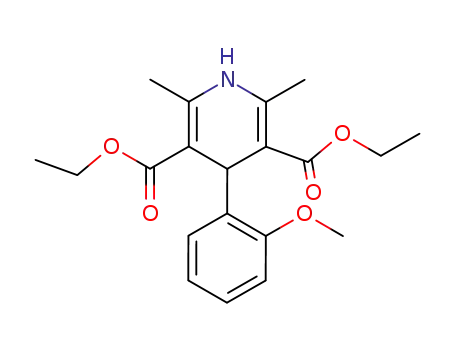 Molecular Structure of 42972-42-9 (diethyl 4-(2-methoxyphenyl)-2,6-dimethyl-1,4-dihydropyridine-3,5-dicarboxylate)