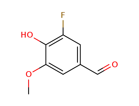 Molecular Structure of 79418-78-3 (3-FLUORO-4-HYDROXY-5-METHOXYBENZALDEHYDE)