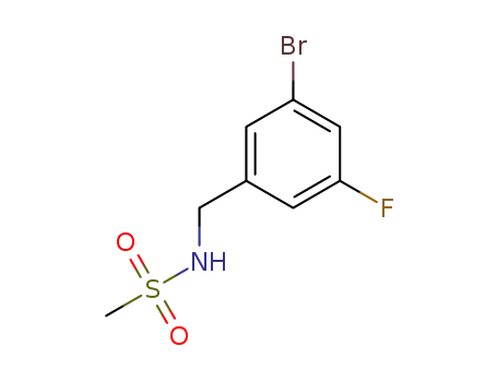 Molecular Structure of 1467083-70-0 (N-(3-bromo-5-fluorobenzyl) methanesulfonamide)