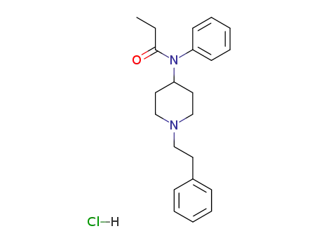 Molecular Structure of 1443-54-5 (N-(1-Phenethyl-4-piperidyl)propionanilide hydrochloride)