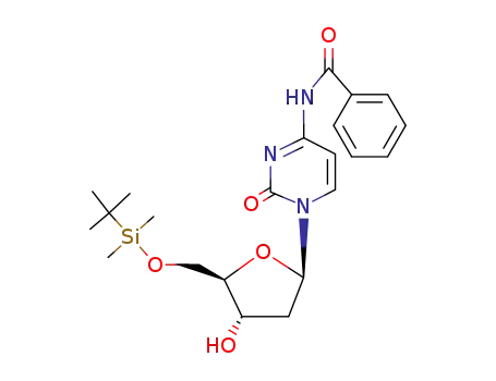 Molecular Structure of 51549-36-1 (N4-BENZOYL-5'-O-TERT-BUTYLDIMETHYLSILYL-2'-DEOXYCYTIDINE)