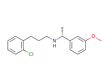 Molecular Structure of 148717-54-8 (3-(2-chlorophenyl)-N-[(1R)-1-(3-methoxyphenyl)ethyl]propan-1-amine)
