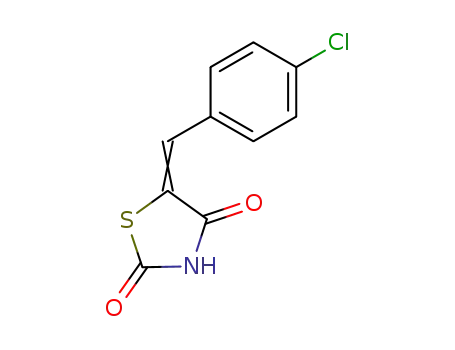 Molecular Structure of 24138-83-8 (5-[(4-chlorophenyl)methylidene]-1,3-thiazolidine-2,4-dione)