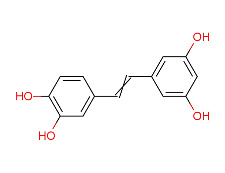 Molecular Structure of 4339-71-3 (3,3',4,5'-Tetrahydroxystilbene)