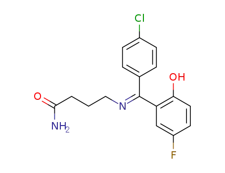 Molecular Structure of 90656-51-2 (Butanamide,
4-[[(4-chlorophenyl)(5-fluoro-2-hydroxyphenyl)methylene]amino]-, (E)-)
