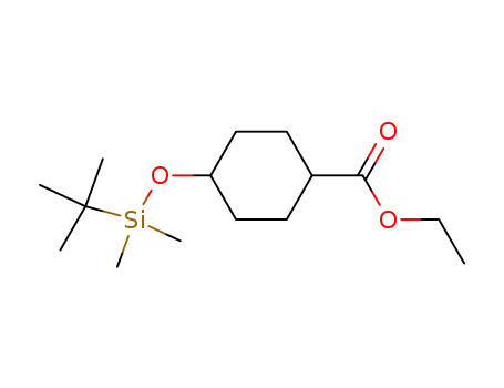 Molecular Structure of 676560-15-9 (Cyclohexanecarboxylic acid, 4-[[(1,1-diMethylethyl)diMethylsilyl]oxy]-, ethyl ester)