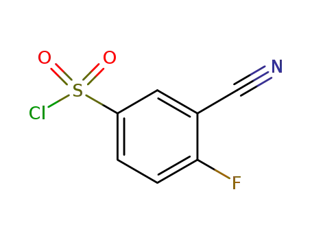 Molecular Structure of 351003-23-1 (3-CYANO-4-FLUOROBENZENESULFONYL CHLORIDE)