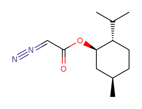 Molecular Structure of 63254-50-2 (acetic acid, 2-diazo-, (1R,2S,5R)-5-methyl-2-(1-methylethyl)cyclohexyl ester)