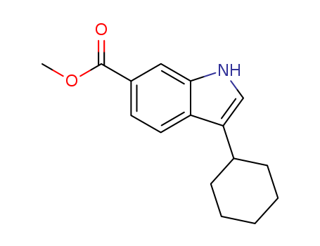 1H-Indole-6-carboxylic acid, 3-cyclohexyl-, methyl ester