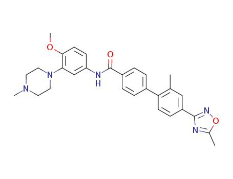[1,1'-Biphenyl]-4-carboxamide,N-[4-methoxy-3-(4-methyl-1-piperazinyl)phenyl]-2'-methyl-4'-(5-methyl-1,2,4-oxadiazol-3-yl)-