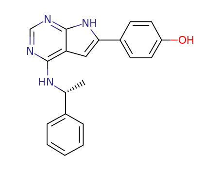 4-(4-((1-phenylethyl)amino)-7H-pyrrolo(2,3-d)pyrimidin-6-yl)-phenol, R-
