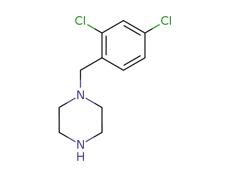 Molecular Structure of 51619-56-8 (1-(2,4-DICHLOROBENZYL)PIPERAZINE)