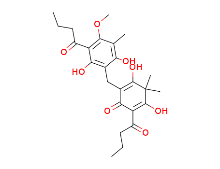 2,5-Cyclohexadien-1-one,2-[[2,6-dihydroxy-4-methoxy-3-methyl-5-(1-oxobutyl)phenyl]methyl]-3,5-dihydroxy-4,4-dimethyl-6-(1-oxobutyl)-