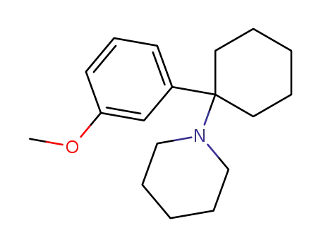 Molecular Structure of 72242-03-6 (1-1-3-methoxyphenyl cyclohexyl -piperidine)