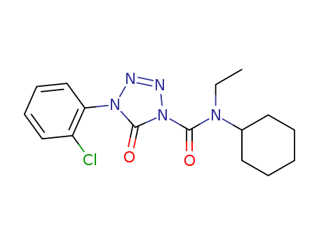 1H-Tetrazole-1-carboxamide,4-(2-chlorophenyl)-N-cyclohexyl-N-ethyl-4,5-dihydro-5-oxo-                                                                                                                   