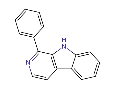 Molecular Structure of 16765-79-0 (9H-Pyrido[3,4-b]indole, 1-phenyl-)