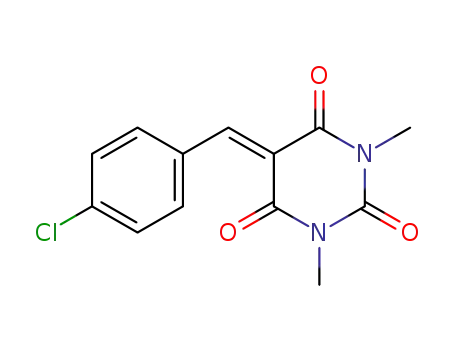 2,4,6(1H,3H,5H)-Pyrimidinetrione,
5-[(4-chlorophenyl)methylene]-1,3-dimethyl-