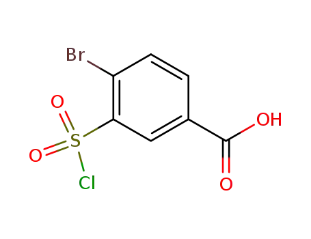 Molecular Structure of 50803-23-1 (4-BROMO-3-CHLOROSULFONYL-BENZOIC ACID)