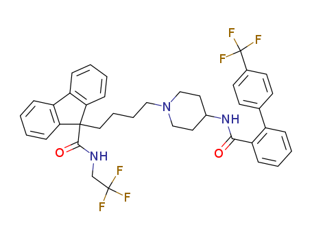N-(2,2,2-Trifluoroethyl)-9-(4-[4-[4-(trifluoromethyl)[1,1-biphenyl]-2-carboxamido]piperidin-1-yl]butyl)-9H-fluorene-9-carboxamide
