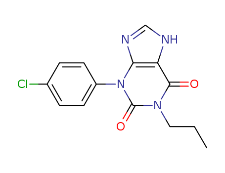 1H-Purine-2,6-dione,3-(4-chlorophenyl)-3,9-dihydro-1-propyl-