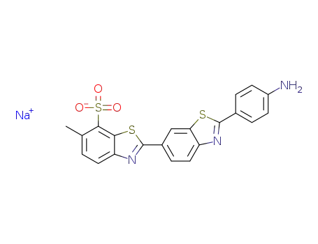 Molecular Structure of 10360-31-3 (sodium 2'-(4-aminophenyl)-6-methyl[2,6'-bibenzothiazole]-7-sulphonate)