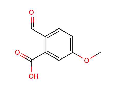 Molecular Structure of 4785-56-2 (2-FORMYL-5-METHOXY-BENZOIC ACID)