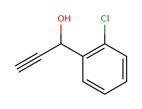 Molecular Structure of 19115-29-8 (1-(2-CHLORO-PHENYL)-PROP-2-YN-1-OL)