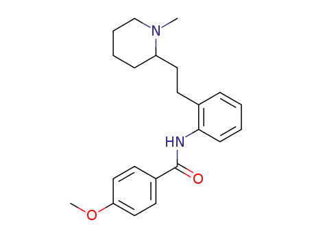 Molecular Structure of 66778-36-7 (BENZAMIDE, 4-METHOXY-N-[2-[2-(1-METHYL-2-PIPERIDINYL)ETHYL]PHENYL]-)
