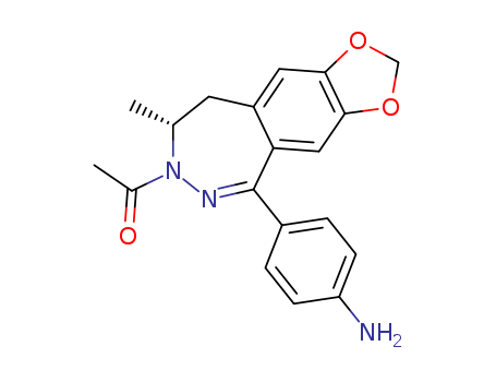 7H-1,3-Dioxolo[4,5-h][2,3]benzodiazepine,7-acetyl-5-(4-aminophenyl)-8,9-dihydro-8-methyl-, (8R)-