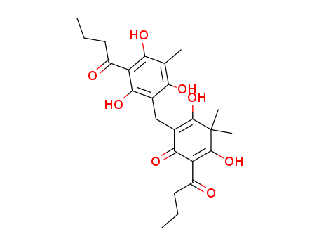 2,5-Cyclohexadien-1-one,3,5-dihydroxy-4,4-dimethyl-2-(1-oxobutyl)-6-[[2,4,6-trihydroxy-3-methyl-5-(1-oxobutyl)phenyl]methyl]- cas  114-42-1