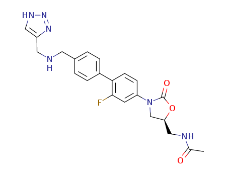 Acetamide,N-[[(5S)-3-[2-fluoro-4'-[[(1H-1,2,3-triazol-5-ylmethyl)amino]methyl][1,1'-biphenyl]-4-yl]-2-oxo-5-oxazolidinyl]methyl]-