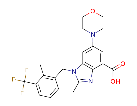 2-Methyl-1-[[2-methyl-3-(trifluoromethyl)phenyl]methyl]-6-(4-morpholinyl)-1H-benzimidazole-4-carboxylic acid