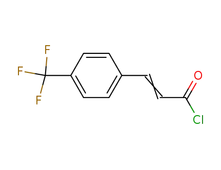 Molecular Structure of 105919-36-6 (3-[4-(TRIFLUOROMETHYL)PHENYL]-2-PROPENOYLHLORIDE)