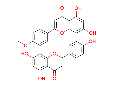 4H-1-Benzopyran-4-one,8-[5-(5,7-dihydroxy-4-oxo-4H-1-benzopyran-2-yl)-2-methoxyphenyl]-5,7-dihydroxy-2-(4-hydroxyphenyl)-                                                                               