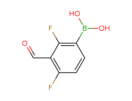 Molecular Structure of 870718-06-2 (2,4-DIFLUORO-3-FORMYLPHENYLBORONIC ACID)
