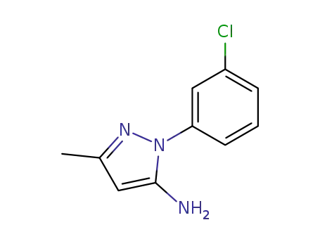 Molecular Structure of 40401-41-0 (2-(3-CHLORO-PHENYL)-5-METHYL-2H-PYRAZOL-3-YLAMINE)