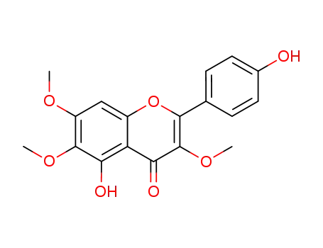 Molecular Structure of 569-80-2 (3,6,7-Trimethyl-6-hydroxykaempferol)